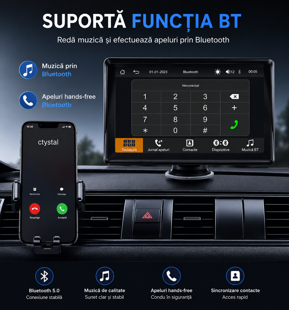 Ecran Wireless CarPlay & Android Auto