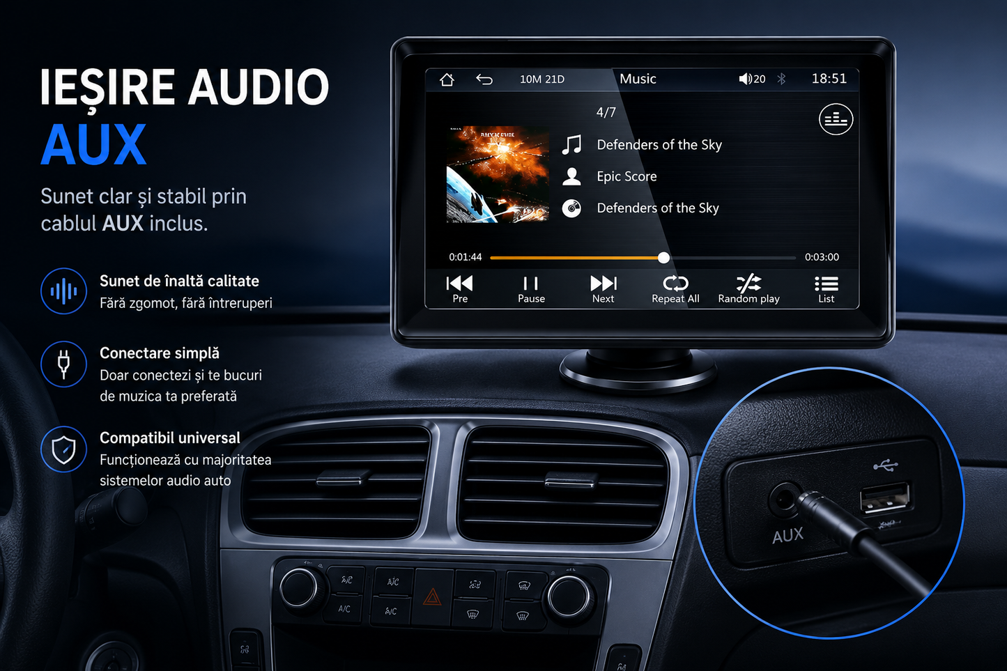 Ecran Wireless CarPlay & Android Auto