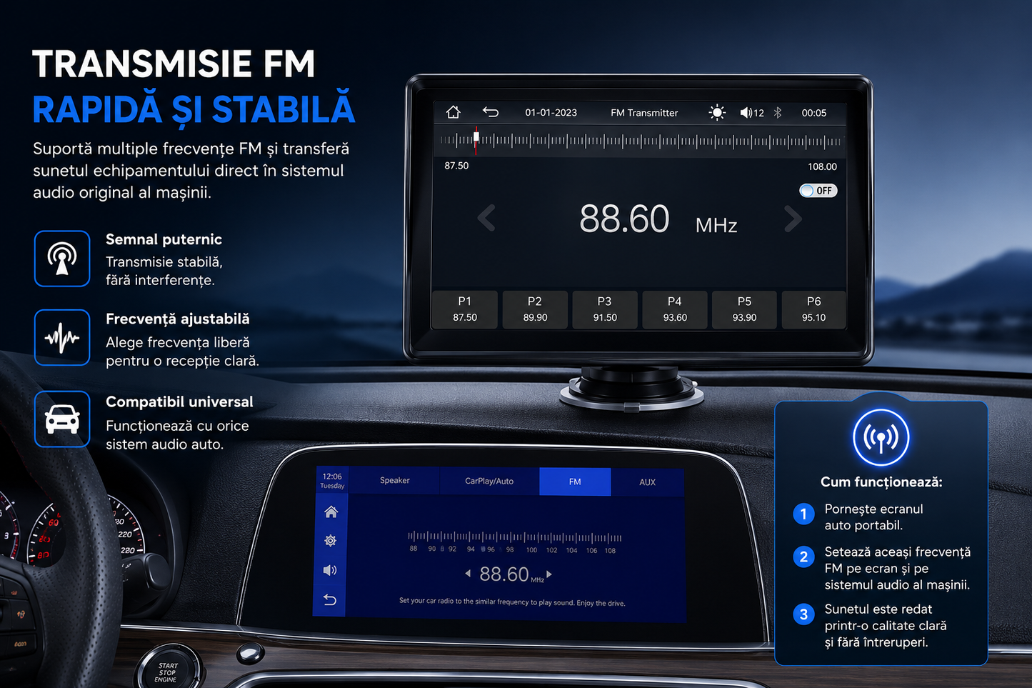 Ecran Wireless CarPlay & Android Auto